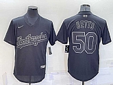 Men's Los Angeles Dodgers #50 Mookie Betts Black Pullover Turn Back The Clock Stitched Cool Base Jersey,baseball caps,new era cap wholesale,wholesale hats